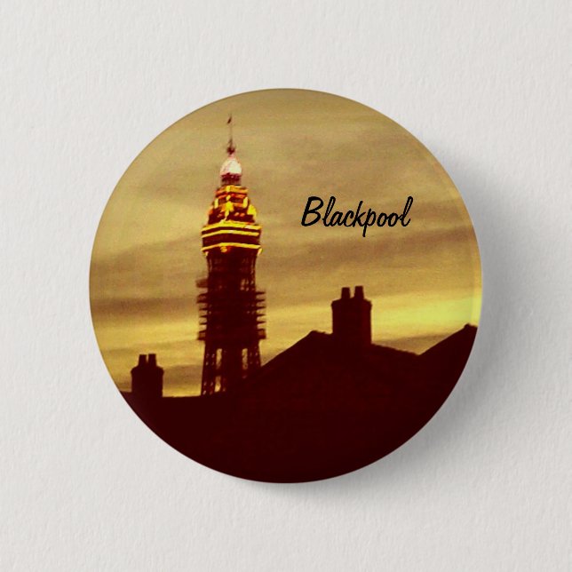 Blackpool 6 Cm Round Badge (Front)
