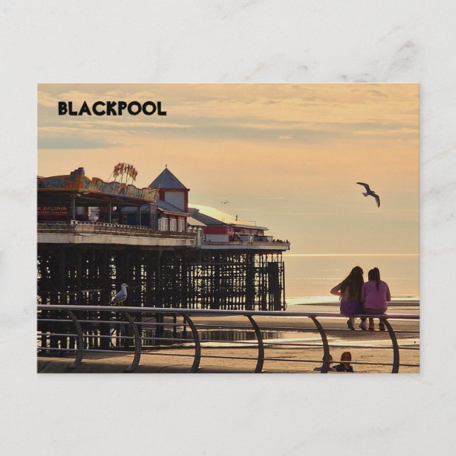 Blackpool Beach Postcard (Front)