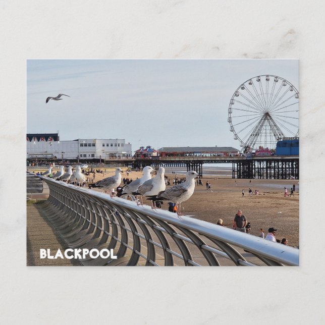 Blackpool Beach Postcard (Front)