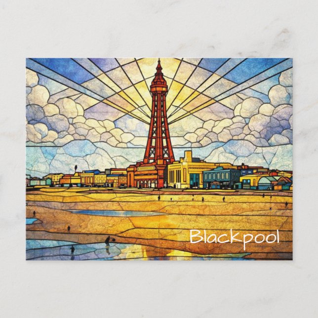 Blackpool Beach Postcard (Front)