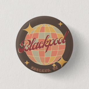 Blackpool England City retro decor  3 Cm Round Badge