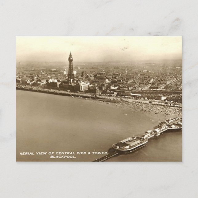Blackpool from the Air Postcard (Front)