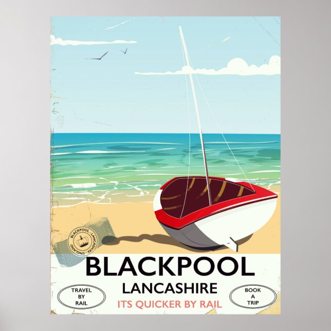 Blackpool,lancashire, rail poster (Front)