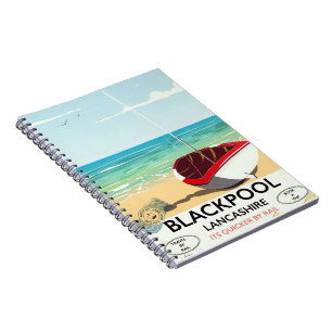 Blackpool,lancashire, rail poster notebook