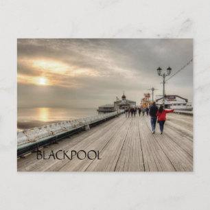 Blackpool Pier English Seaside  Resort Postcard