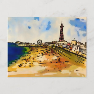 Blackpool Seaside Lancashire Postcard