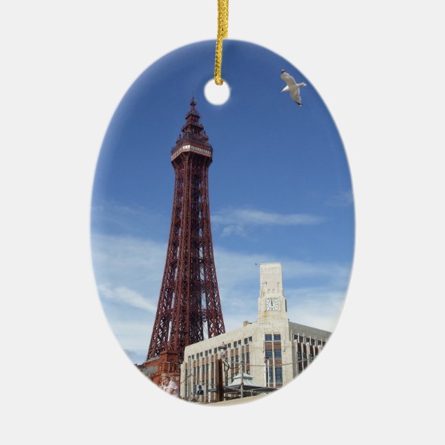 Blackpool Tower Ceramic Tree Decoration (Front)