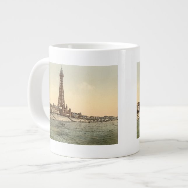 Blackpool Tower I, Lancashire, England Large Coffee Mug (Front Left)