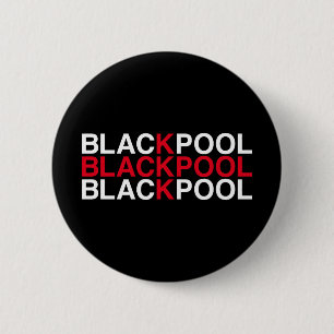 BLACKPOOL Union Jack Flag 6 Cm Round Badge