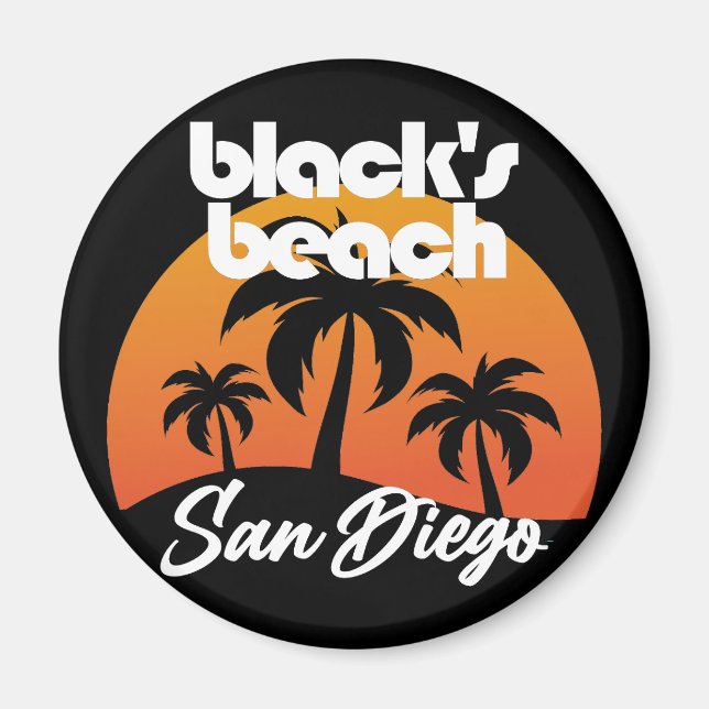 Black's Beach,San Diego Magnet (Front)