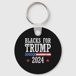 Blacks For Trump 2024 Presidential Election Key Ring