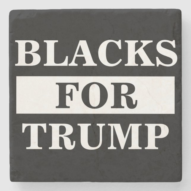 Blacks For Trump Stone Coaster (Front)