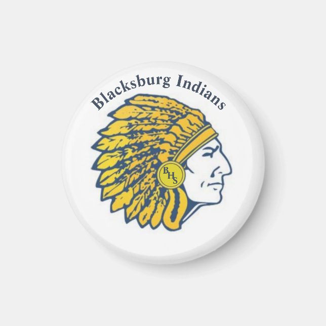 Blacksburg Indians, Blacksburg High School,VA.  Be Magnet (Front)
