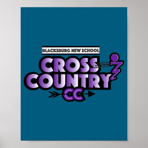 Blacksburg New School Cc Running Club Long Sleeve  Poster