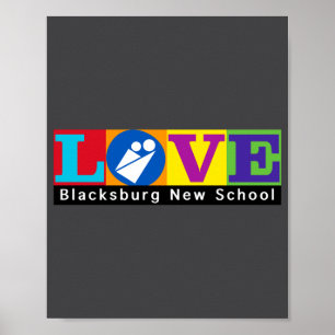 Blacksburg New School Merch Adult Slim Cut Poster