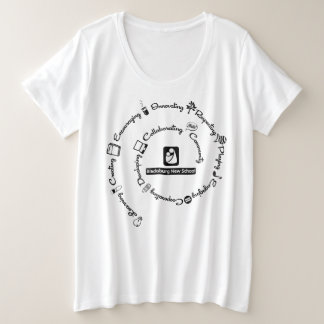 Blacksburg New School Plus Spiral Design Plus Size T-Shirt