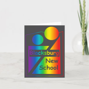 Blacksburg New School Retro Design _1  Card