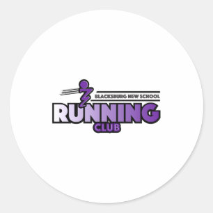 Blacksburg New School Running Club  Classic Round Sticker