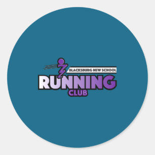 Blacksburg New School Running Club  Classic Round Sticker