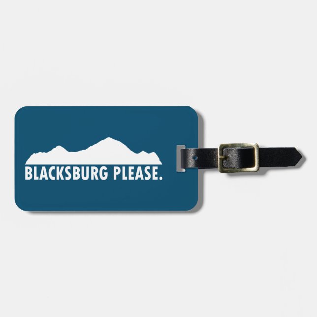 Blacksburg Please Luggage Tag (Front Horizontal)
