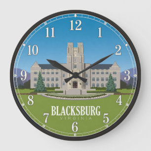 Blacksburg Virginia Campus Large Clock