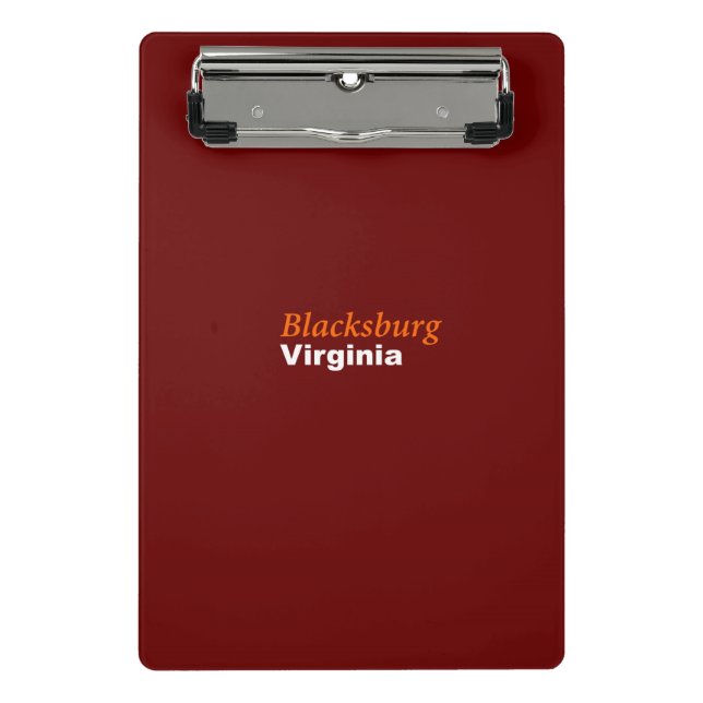 Blacksburg, Virginia Mini Clipboard (Front)