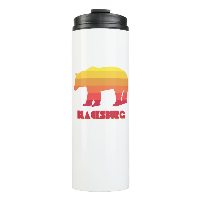 Blacksburg Virginia Rainbow Bear Thermal Tumbler (Front)