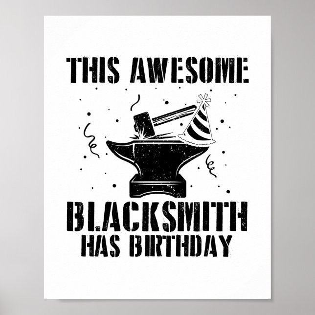 Blacksmith Birthday Gift Poster (Front)