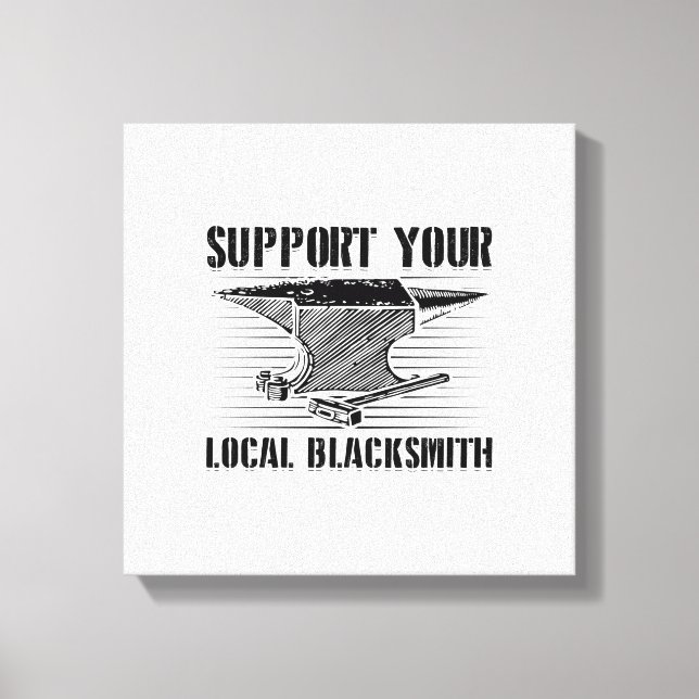 Blacksmith Blacksmithing Forging Craftsman Anvil Canvas Print (Front)
