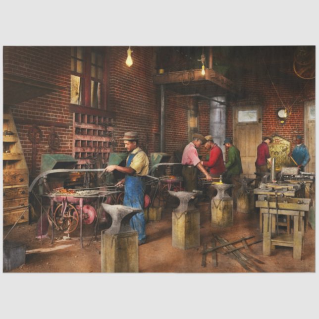 Blacksmith - Blacksmithing school 1899 Tissue Paper (Front)