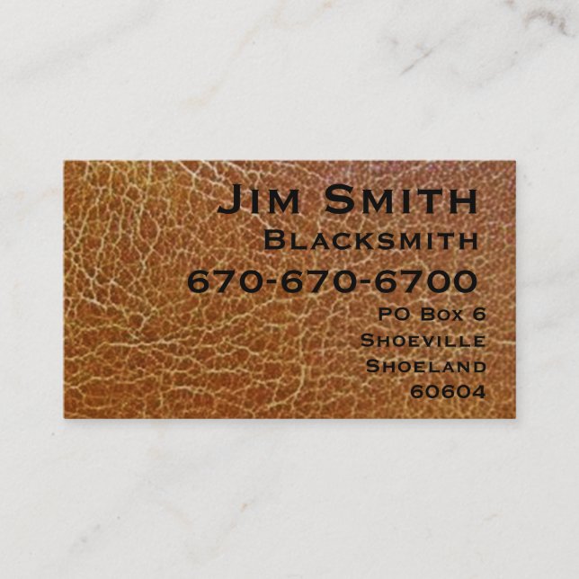 Blacksmith Business Card (Front)