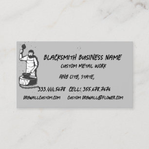 Blacksmith Custom Metal work Fabrication Business Card