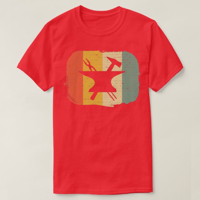 Blacksmith Forge Hammer Pliers T T-Shirt (Design Front)