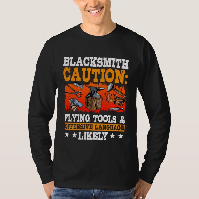 Blacksmith Forge Metalworker Metal Pounder Anvil T T-Shirt (Front)