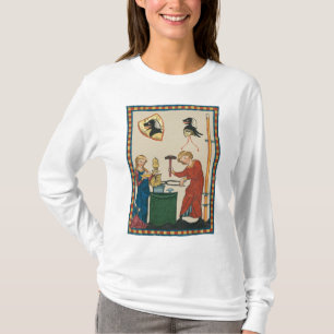 Blacksmith Forging Helmet Mediaeval Art T-Shirt