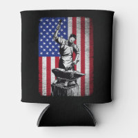 Blacksmith Forging USA American Flag