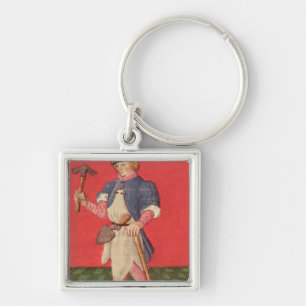 Blacksmith, from 'Le Livre des Echecs Moralises' Key Ring