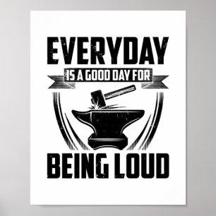 Blacksmith Gift Idea Forging Anvil Farrier Forge Poster