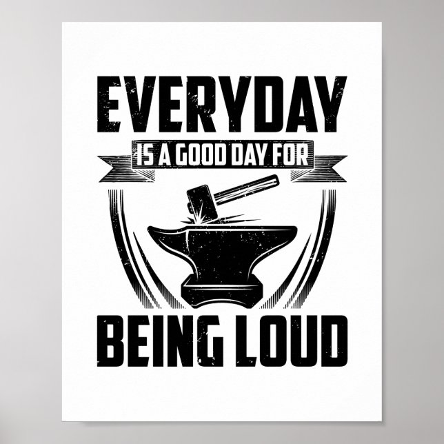 Blacksmith Gift Idea | Forging Anvil Farrier Forge Poster (Front)