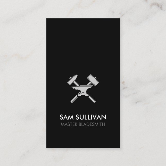 Blacksmith Iron Works Metal  Business Card (Front)