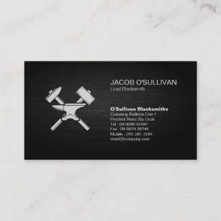 Blacksmith Iron Works Metal  Business Card