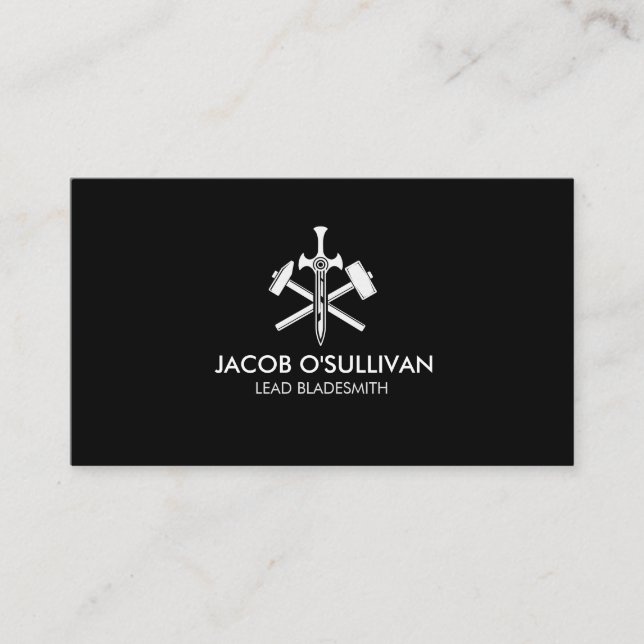Blacksmith Iron Works Metal  Business Card (Front)