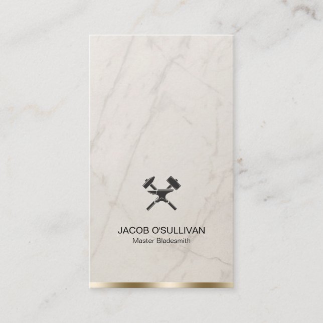 Blacksmith Iron Works Metal  Business Card (Front)