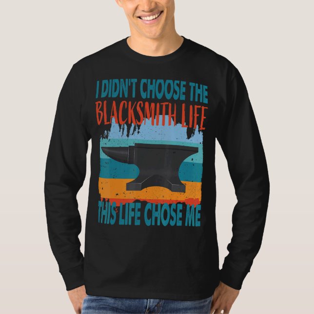Blacksmith Life Anvil Design T-Shirt (Front)