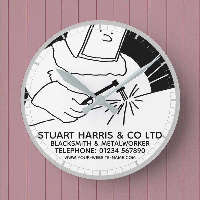 Blacksmith & Metalworker Round Clock (Creator Uploaded)