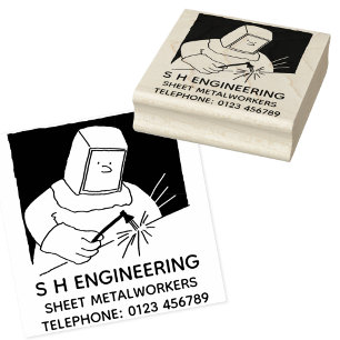 Blacksmith or Sheet Metalworker Rubber Stamp