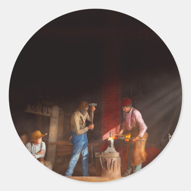 Blacksmith - The apprenticeship 1897 Classic Round Sticker (Front)