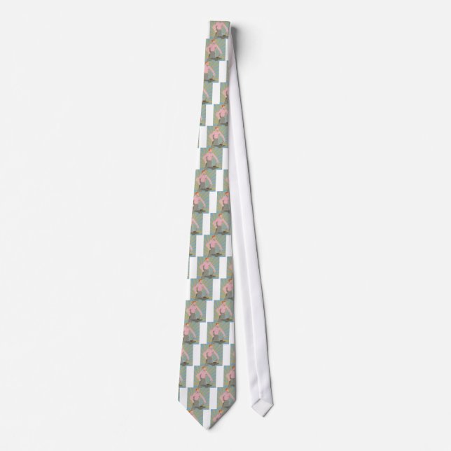 Blacksmith With Hammer and Anvil Retro Style Tie (Front)