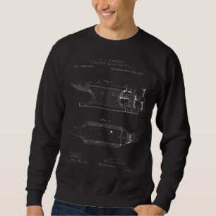 Blacksmithing Anvil Patent Forging Metalworking Bl Sweatshirt