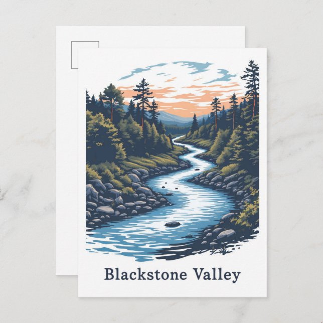 Blackstone Valley Massachusetts USA Travel Postcard (Front/Back)